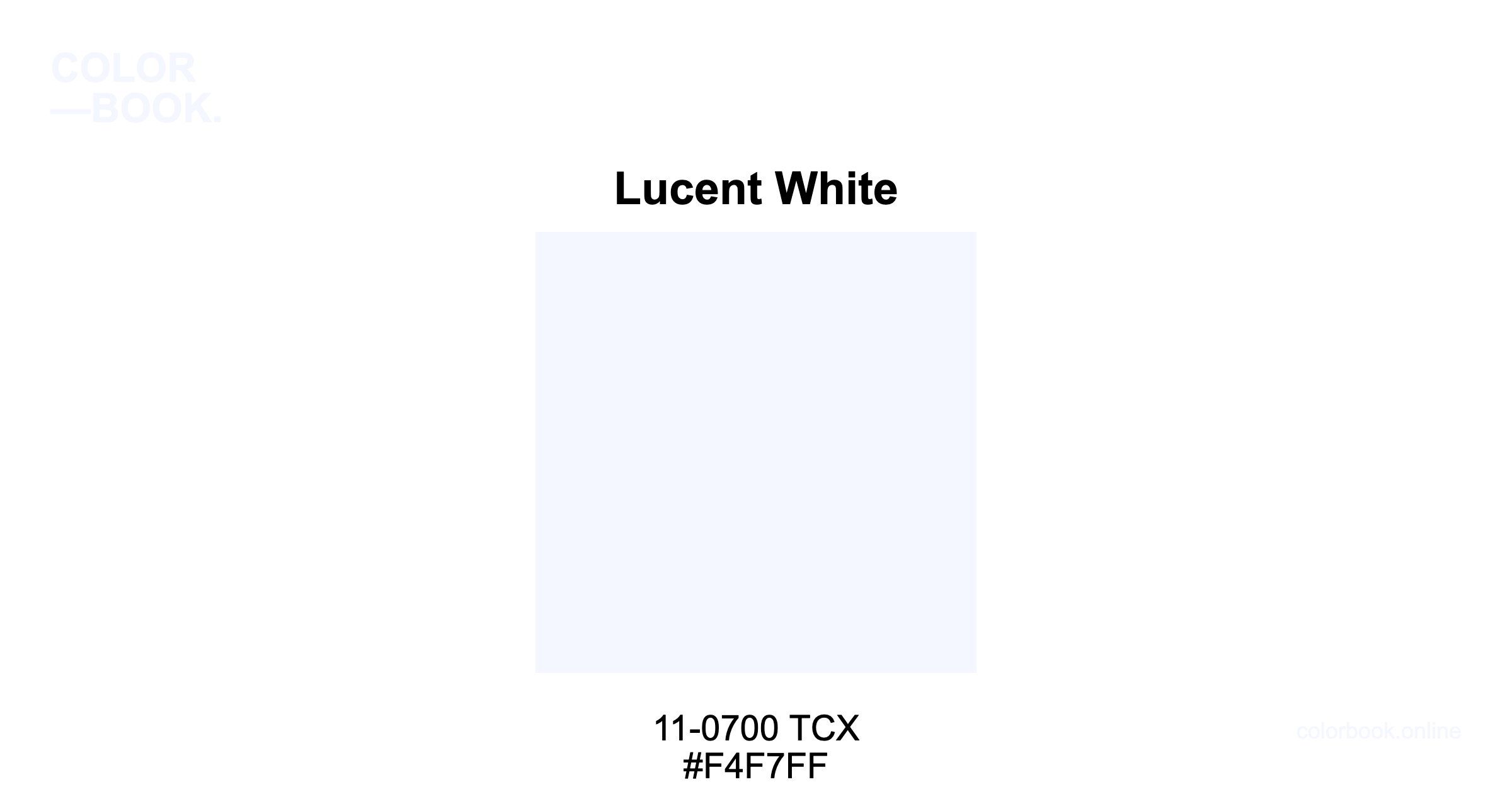 Lucent White - Pantone 11-0700 TCX | Color Color Guide & Cotton Swatch
