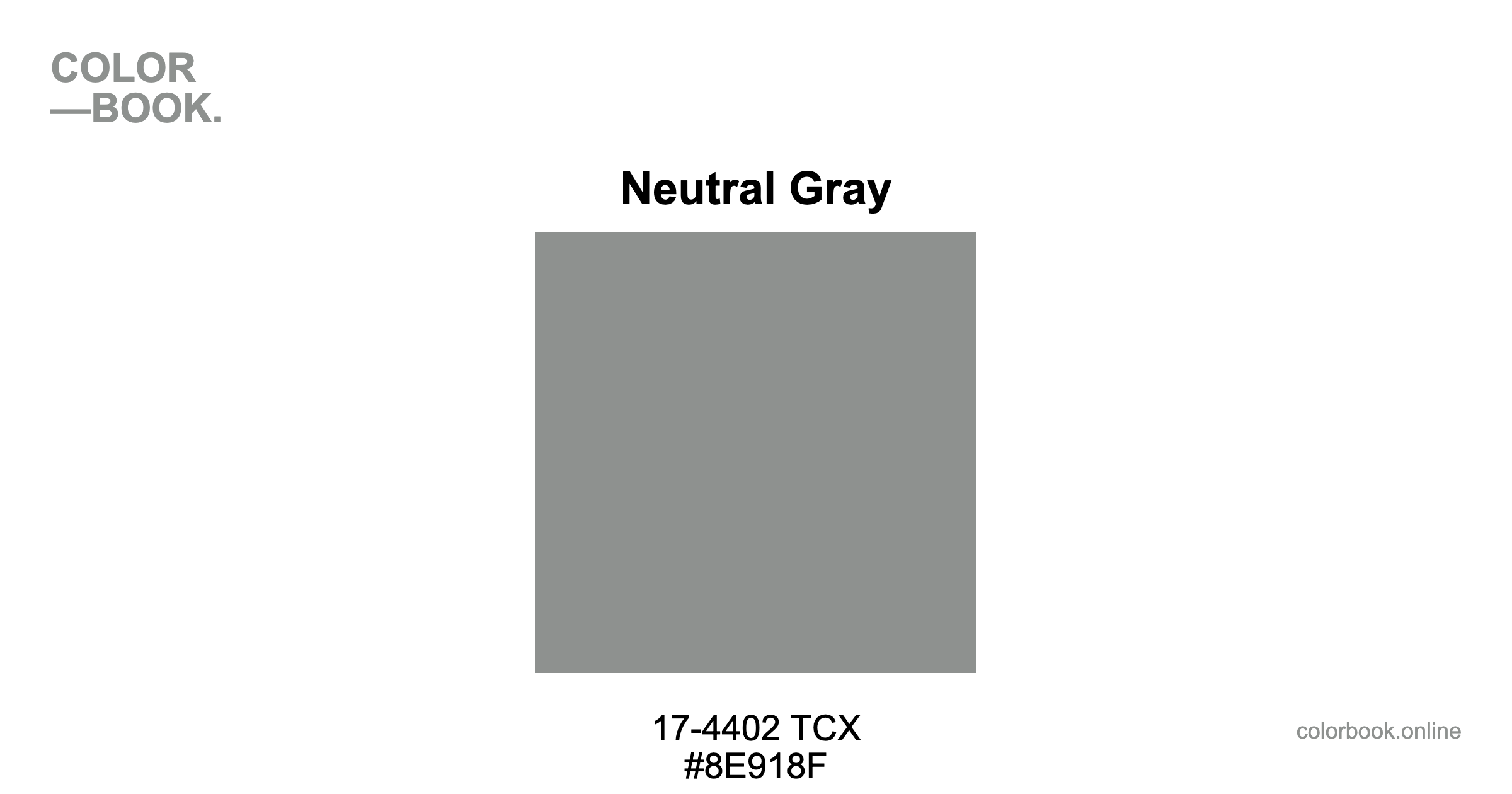 Neutral Gray - Pantone 17-4402 TCX | Color Color Guide & Cotton Swatch