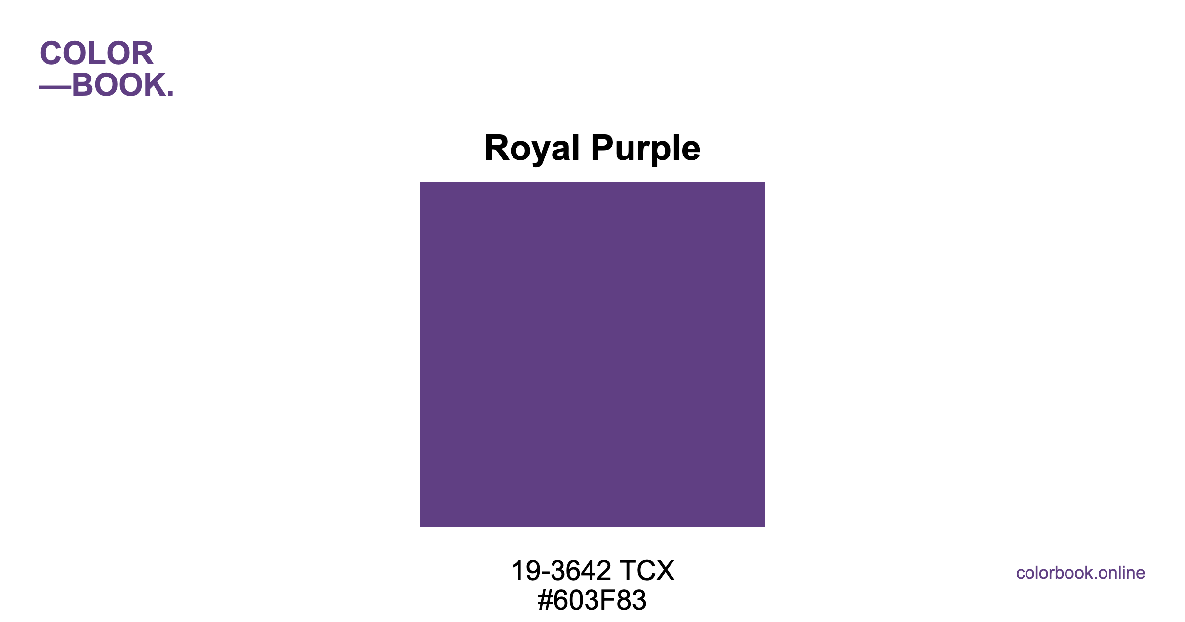 Royal Purple - Pantone 19-3642 TCX | Color Color Guide & Cotton Swatch