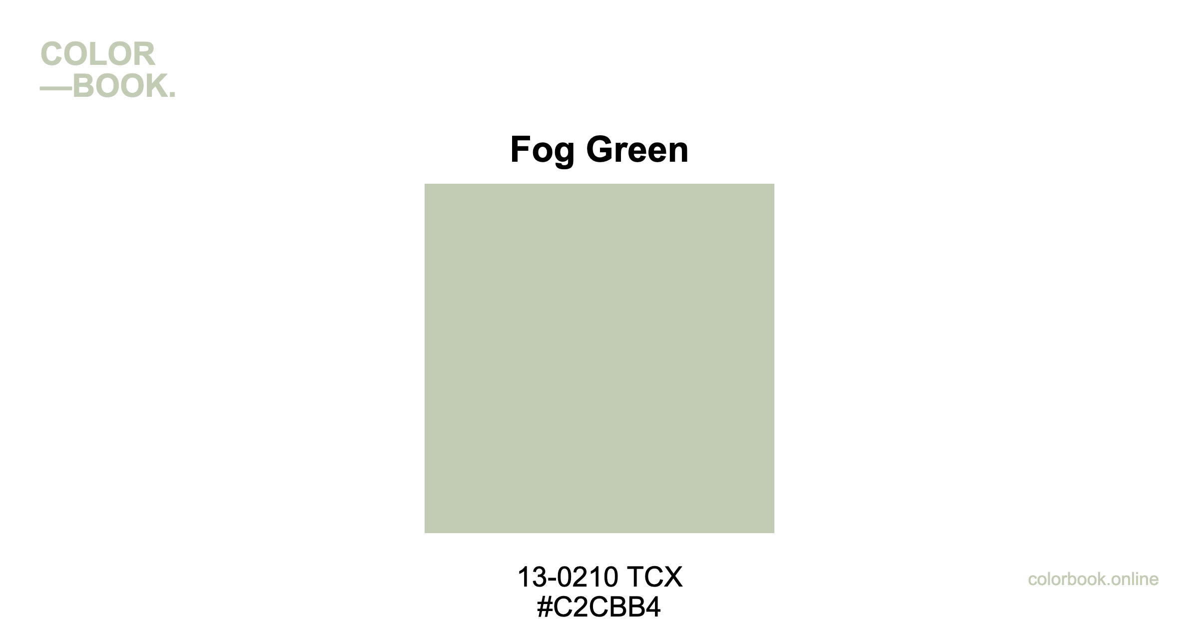 0210 Color Code Fog Green - Pantone 13-0210 TCX | Color Color Guide & Cotton Swatch