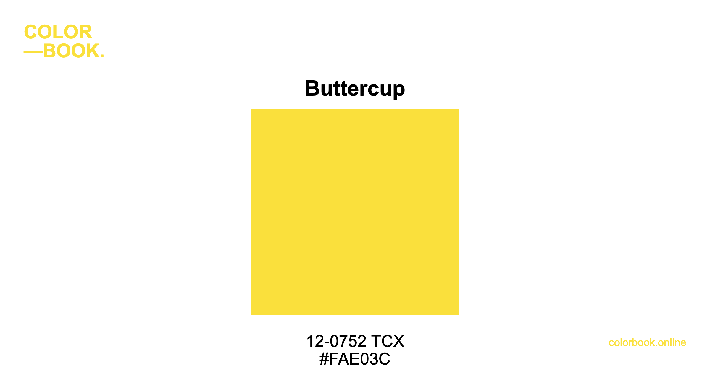 Buttercup - Pantone 12-0752 TCX | Yellow Color Guide & Cotton Swatch