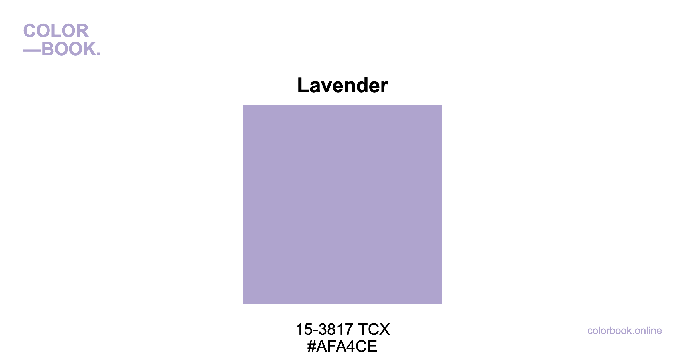 Lavender - Pantone 15-3817 TCX | Color Color Guide & Cotton Swatch
