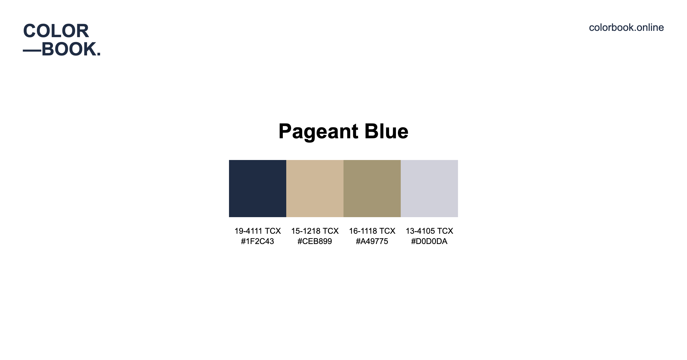 Pageant Blue Color Code Pageant Blue Color Palette - 4 Pantone TCX Colors | Diverse Design Scheme