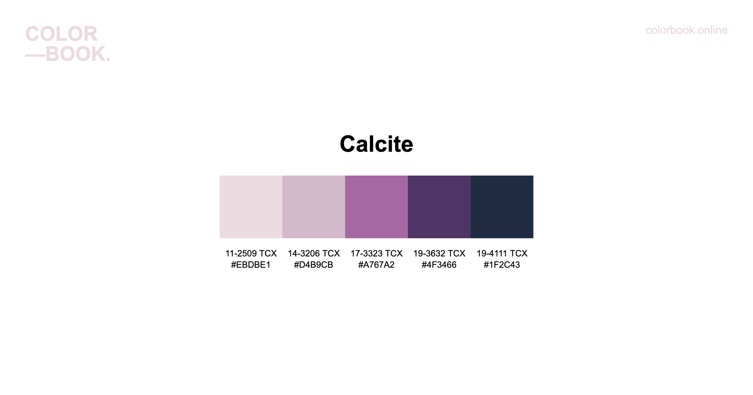 Calvite Color Calcite Color Palette - 5 Pantone TCX Colors | Diverse Design Scheme