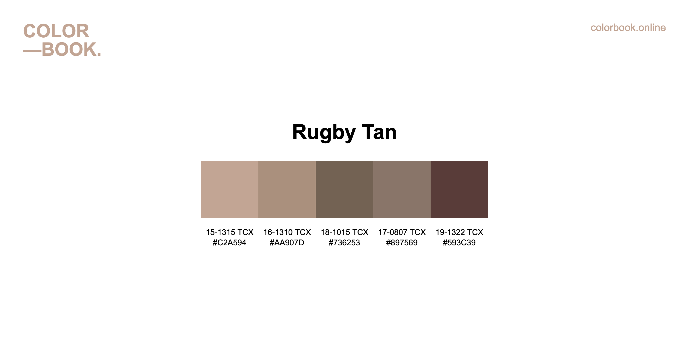 What Colour Is Rugy Rugby Tan Color Palette - 5 Pantone TCX Colors | Analogous Design Scheme